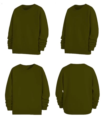 Image of THE BLAZZE Women's Fleece Stretchable Full Sleeves Sweatshirt Regular Fit Round Neck Casual Winterwear for Girls and Womens VBW5