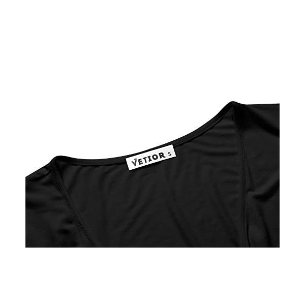 VETIOR-Womens-Deep-V-Neck-Short-Sleeve-Unique-Slim-Fit-Cross-Wrap-Shirts-Crop-Tops VETIOR Going Out Tops Wrap Short Sleeve Sexy Crop Tops for Women Summer Tops for Women 2022 Black Crop Top V Neck M Black