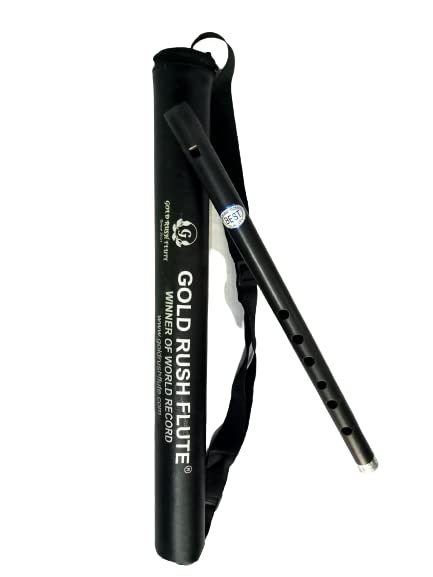 B Scale PVC Black State Flute Size 14 Inch & 37 Cm Length 6 Holes Bansuri Color Black The Gold Rush Flute is Winner of Guineas Book World Recorder For 16 Feet Long Bansuri (BSPVCF311)-picture-28