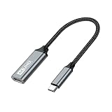L'adaptateur 4K USB-C vers HDMI femelle est fabriqué en nylon tressé résistant à l'usure, à la traction et à l'abrasion, éliminant ainsi les risques de casse associés aux câbles traditionnels. Son boîtier robuste en alliage d'aluminium offre un toucher haut de gamme et favorise efficacement la dissipation de la chaleur. Il offre également une excellente résistance à la pression, supportant facilement les rayures et les chocs du quotidien, prolongeant ainsi considérablement sa durée de vie.