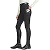 Willit Women's Horse Riding Pants Knee-Patch Equestrian Breeches Horseback Schooling Tights Zipper Pockets Black S