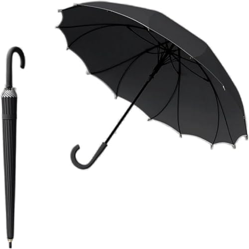 傘 レディース 長傘 おしゃれ 傘 メンズ 大きい 軽量 雨傘 日傘 自動開閉 【晴雨兼用・ 遮光遮熱】 紫高強度ガラス繊維 台風対応 自動開 梅雨対策 母の日 プレゼント おしゃれ (ブラック)