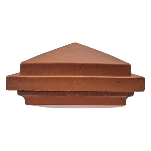 Kit Chapeau Pilier 36x36 Pointe Diamant Bandeau Carré Arqué De 2 Pièces - Rouge