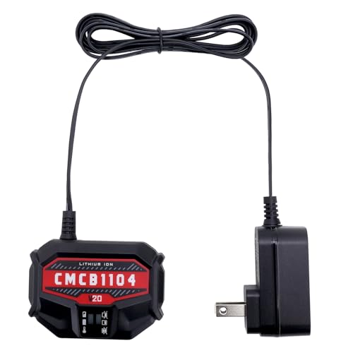 ELEFLY Compatible with Craftsman 20V Battery CMCB1104 Charger Compatible with Craftsman 20V Lithium Battery CMCB201 CMCB202 CMCB205 CMCB209 CMCB206 CMCB202-2