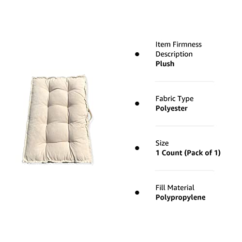 U-A Floor Cushions Sitting Pillow, Thick Meditation Pillow For Sitting On Floor，Solid Square Floor Pillow For Kids Reading Nook,Yoga Living Room Sofa Balcony Outdoor,31X22 Inch #TOP7