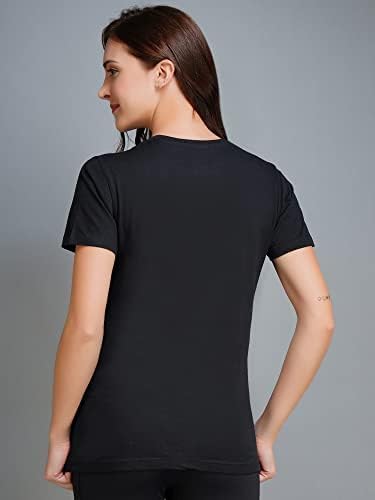 Image of Women's Cotton Regular Fit Yoga Gym /Sports Activewear T-Shirt -(MLMY3)