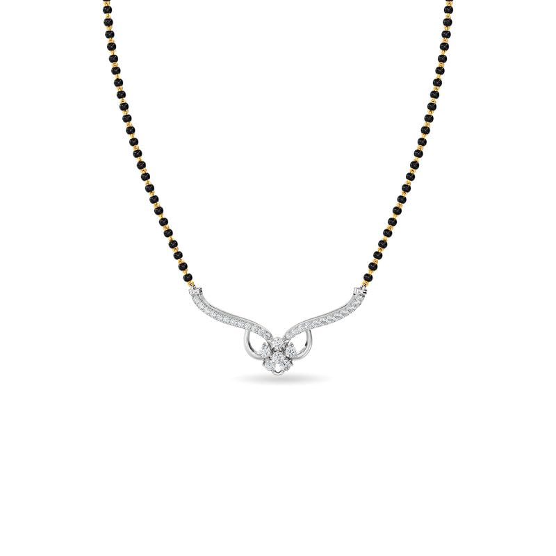 Image of KISNA JEWELS 14KT|18KT BIS Hallmark Pure Gold and Diamond Mangalsutra For Women