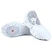 Chaussures de Ballet Demi Pointe Toile Fille Femme Chaussures de Danse Doux Classique Chaussons Split Plate pour Pilates Yoga Gymnastique Enfants Adulte Blanc 29