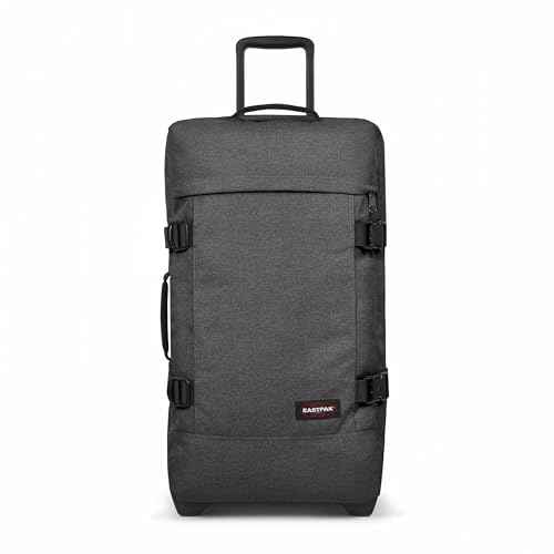 Image of Eastpak Tranverz M - 78L Large Wheeled Luggage with Dual Compartments, TSA Lock, Compression Straps & Smooth-Wheeling System, Black Denim