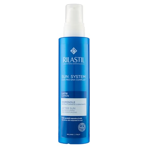 Rilastil Sun System Latte Doposole Rinfrescante Viso e Corpo, Emulsione Fluida dalla Texture Leggera, Idratante e Rigenerante, Confezione da 200ml