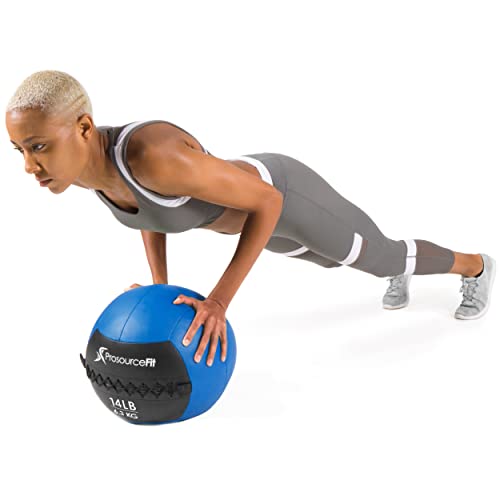 Prosourcefit Soft Medicine Balls For Wall Balls And Full Body Dynamic Exercises, 14 Lb, Blue #TOP4