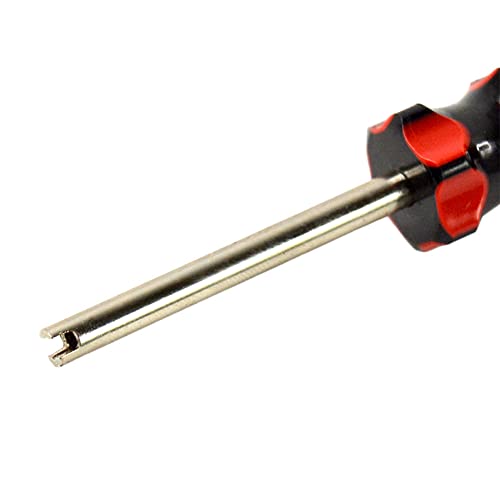 Image of lasenersm 4 Pieces Valve Core Remover Valve Remover Core Tool Valve Core Removal Tool Single Head Valve Remover Installer Repair Tool Tire Valve Stem Core Remover with Plastic Handle, Multicolor