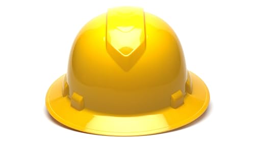 Pyramex Ridgeline Full Brim Hard Hat 4 Point Ratchet Yellow - Thumbnail 2