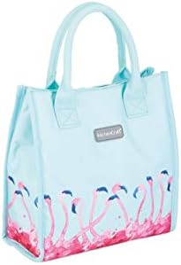 KitchenCraft Insulated Lunch Tote Style Small Cool Bag with Retro Flower Pattern, Fabric, 4 L