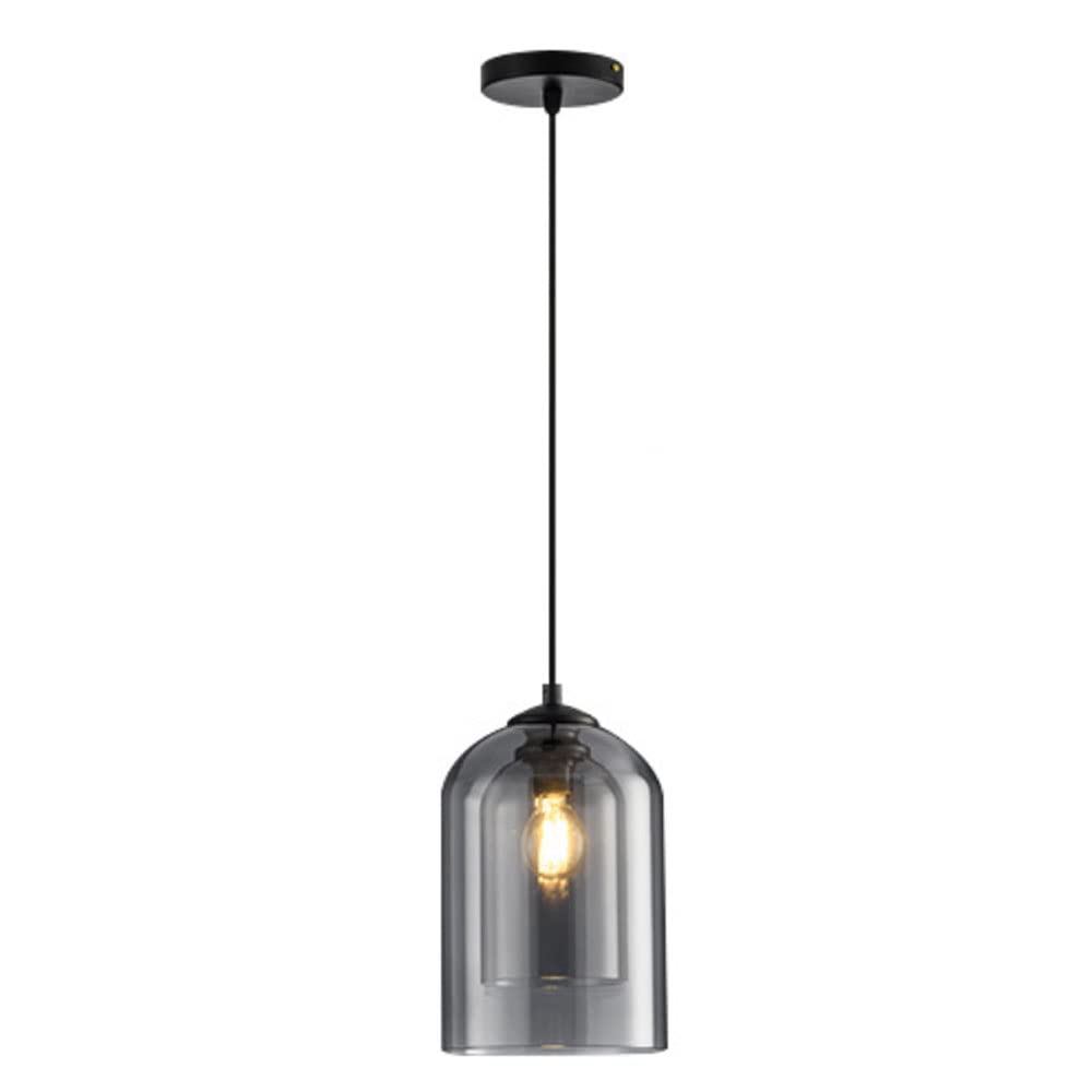 LYMSXAZOU Nordic Personality Creative Small Glass Pendant Light Fixture E27 Ceiling Lamp for Bedroom Dining Room Living Decor Stylish Hanging Lighting Design