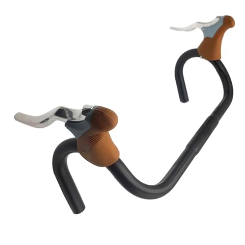 Ejoyous Palanca de Freno de Aluminio para Bicicleta de Montaña y Carretera, Color Café, Manillar Universal, Ligero y Resistente
