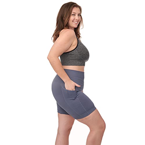 Under Control Plus Size Sports Bras For Women High Support Seamless Racerback Padded White/Black Sports Bra Yoga Workout Bras (As1, Cup_Band, 3X, 48, Marl Grey) #TOP3