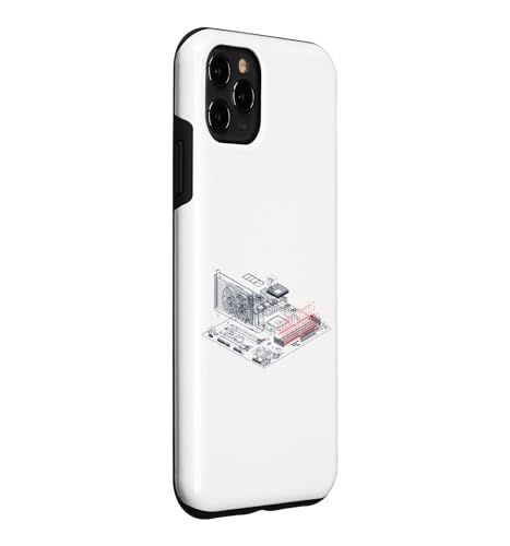 Image of RAM Card Wireframe Computer Motherboard IT Tech Geek Nerd Case for iPhone 11 Pro Max