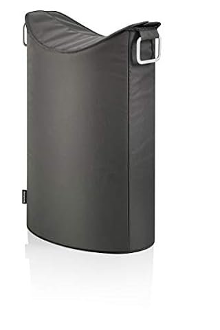 blomus -FRISCO - kosz na pranie antracytowy, 65 l, z dwoma praktycznymi uchwytami do noszenia, wysokiej jakości włókna syntetyczne, modne wzornictwo, nowoczesny kosz na pranie (wys. / szer. / głęb.):