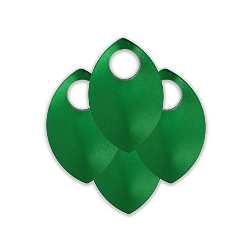 TheRingLord.com Medium Anodized Aluminum Scales - Green - 100 Scales