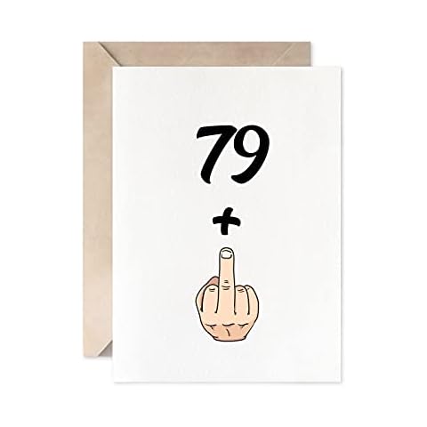 MAGJUCHE Funny 80th Birthday Card, 79+1 women Or Men Sweet 80 Years Old Birthday Gift Joke Card Cover