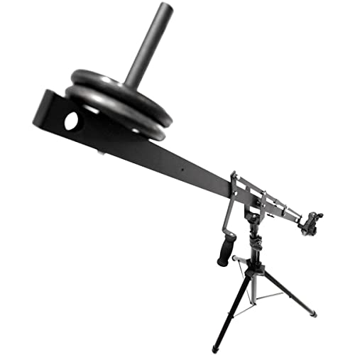 Image of ProAm USA Orion DVC200 DSLR Video Camera Crane - Aircraft Aluminum Camera Jib - 8 ft Extendable Filmmaking Boom with L-Shaped Side Camera Mounting Bracket