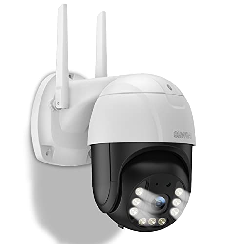 2K,Two-Way Audio PTZ Camera Outdoor,3.0MP Wireless Security Dome Camera,Wi-Fi Pan Tilt CCTV Camera for Home,Indoor Rotating Video Surveillance Camera,Night Vision,IP66 Waterproof,Motion Detection