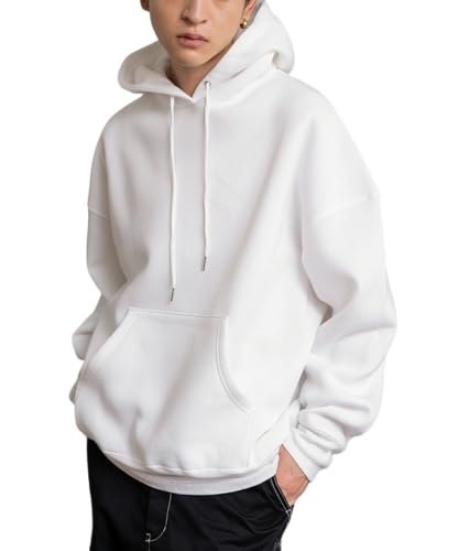 [ウィゴー] WEB限定 裏起毛 無地 BIG パーカー トレーナー プルオーバー スウェット 服 トップス ルームウェア 部屋着 大きいサイズ ギフト プレゼント 冬服 秋服 メンズ XL パーカー(裏起毛) ホワイトのサムネイル