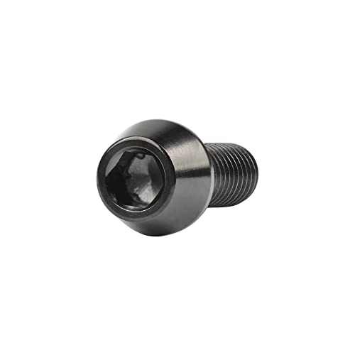 Image of Titanium Ti DIN912 M4 8 10 12 15 20mm Tapered Head Hex Bolts Bicycle Screws Pack of 6 (Black, M4x12mm)