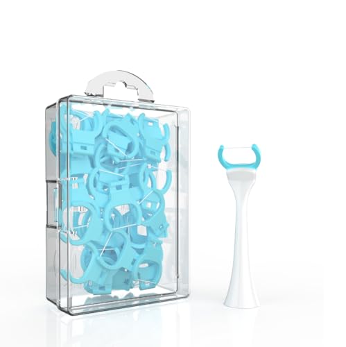 Interdental Zahnbürstenkopf mit Zahnseide – Kompatibel mit Philips Sonicare & Dontodent | Inkl. 50 Zahnseide-Sticks. Kombiniert innovative Schallzahnbürsten Technologie mit effizienter Zahnseide