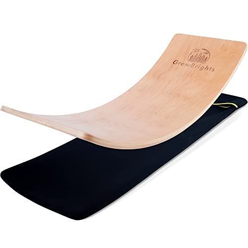 GROWBRIGHTS Wooden Balance Board Kids Wobble Board - Pikler Waldorf Toys, Large Teeter Popper For Kids Rocker Board, Wooden Wobble Balance Board Is The True Balance Toy, Kids Balance Board Toddler