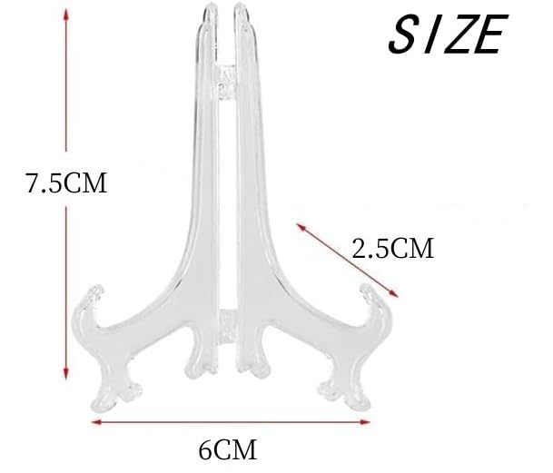 10 Cavalletti Portapiatti In Plastica Trasparente - Reggipiatti Per Esposizione, Reggifoto, Reggilibri - Foto 7