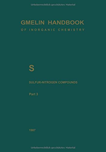 Buy S Sulfurnitrogen Compounds (Gmelin Handbook of Inorganic a) — BookShops.in