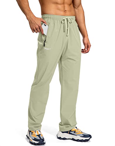 Image of Pudolla Men's Workout Athletic Pants Elastic Waist Jogging Running Pants for Men with Zipper Pockets