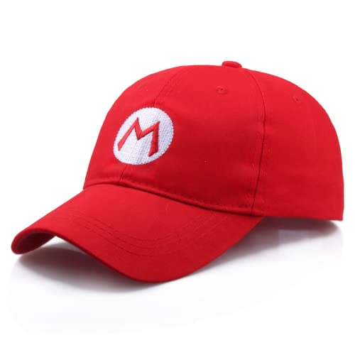 ZXRSJBL para Mario Cosplay Sombrero Luigi Bros Gorras de béisbol Accesorios de Anime Mujeres Hombres Cover