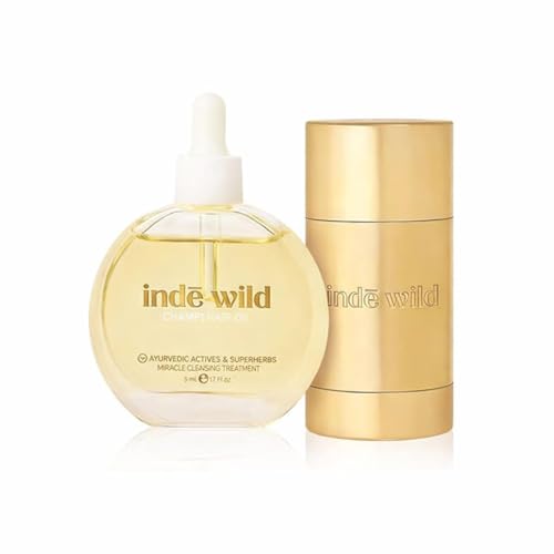 Inde-Wild Champi Ayurvedic Hair Oil with Rosemary, Brahmi, Amla & Bhringraj, Anti-Dandruff Scalp Treatment, for All Hair Types, 50ml