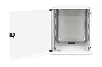 DIGITUS Netzwerk-Schrank 19 zoll 12 HE - unmontiert - Wandmontage - 400 mm Tiefe - Traglast 60 kg - Glastür - Grau – Ansicht 4
