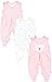 TupTam Baby Mädchen Strampler mit Fuß 3er Pack, Farbe: Bärchen Rosa Weiß Apricot, Größe: 50