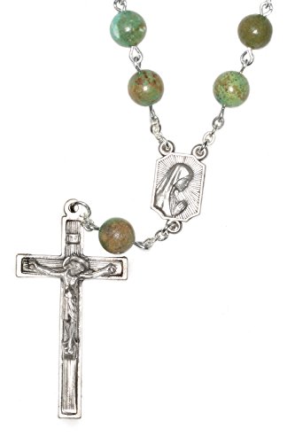 Gemstone One Decade Pocket Rosary (African Turquoise Jasper) #TOP4