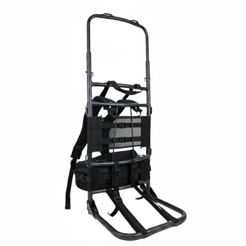 Fzaqwen Adjustable Hiking Frame Backpack Frame Carrier With Folding Portable Structure And 1000D Nylon Straps Suitable for trail, New Black