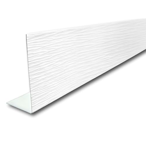 Eagle 1 Fix-A-Fascia Woodgrain Finish Paint Pre-Bent .019 Aluminum Made in the USA Rust-Resistant Exterior Roof & Fascia Wrap - 4X1.5 20FT (6 Pieces 40 Long) White