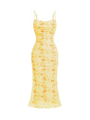 Image of GORGLITTER Women's Floral Spring Summer Wedding Guest Dress Bridal Shower Cocktail Tea Party Beach Midi Sun Dress 2026