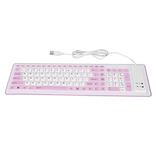 Clavier pliable en silicone violet pour ordinateur portable compact - 6