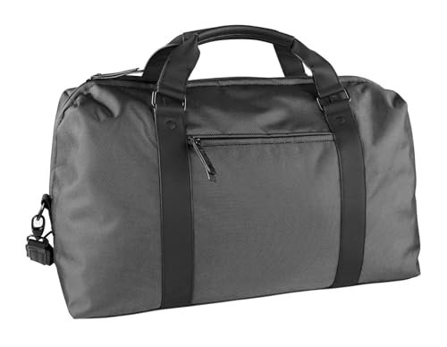Bugatti Domani Sporttasche/Reisetasche für Damen und Herren, Unisex Weekender, Grau