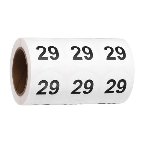 Autocollants décoratifs noirs numéro 29 imperméables avec adhésif en vinyle durable