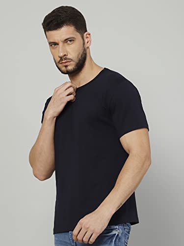 Image of T-Shirt for Men - 100% Cotton Casual T-Shirt | Half Sleeve, Round Neck 4 Way Stretch Fabric | Slim Fit T-Shirt