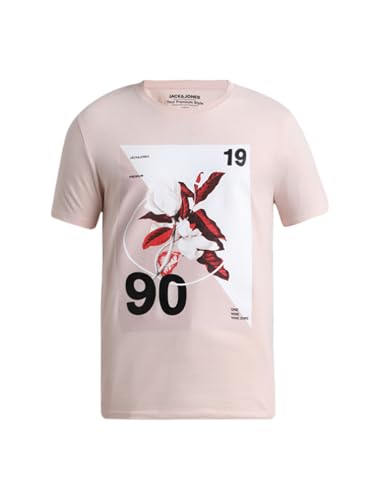 Image of Jack & Jones Men's Cotton Regular Fit Typography Printed T-Shirt