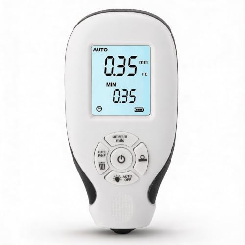 Image of Digital Coating Thickness Gauge with Backlit Display for Car Paint