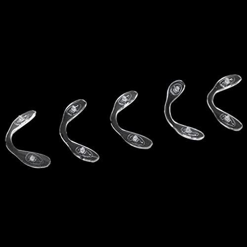 AMLESO Pacote com 5 protetores de nariz de silicone para óculos, transparente, conforme descrito + c