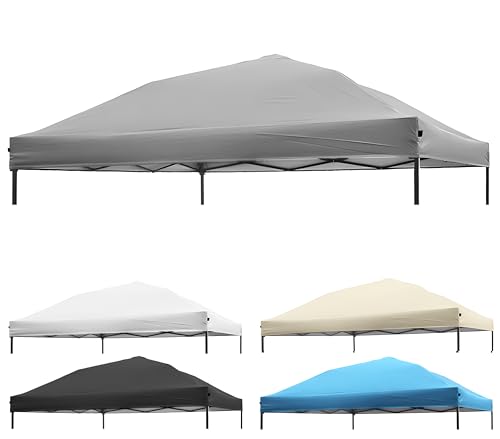 10x 10 Canopy Replacement Top, Replacement Canopy Top for 10x10 Pop Up Canopy Tent (Canopy Top Cover Only) Grey